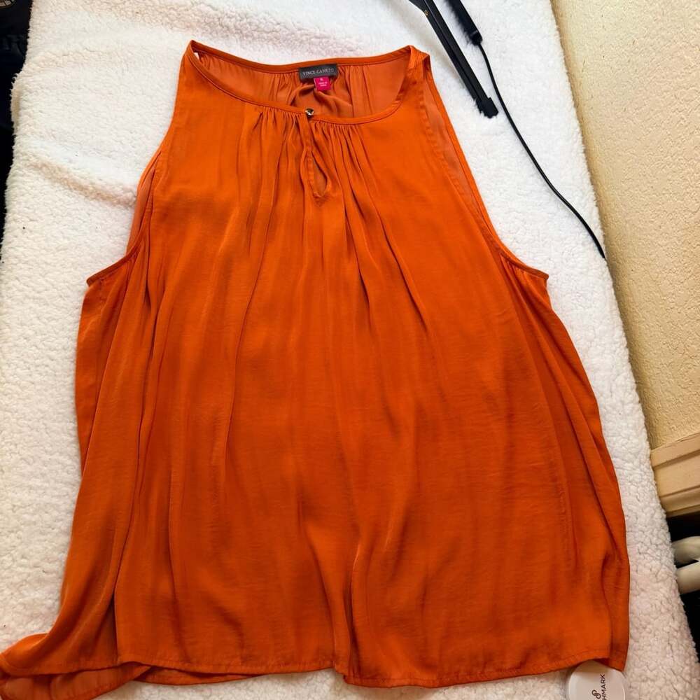 Vince Camuto Blouse Size XL Orange Sleeveless Top